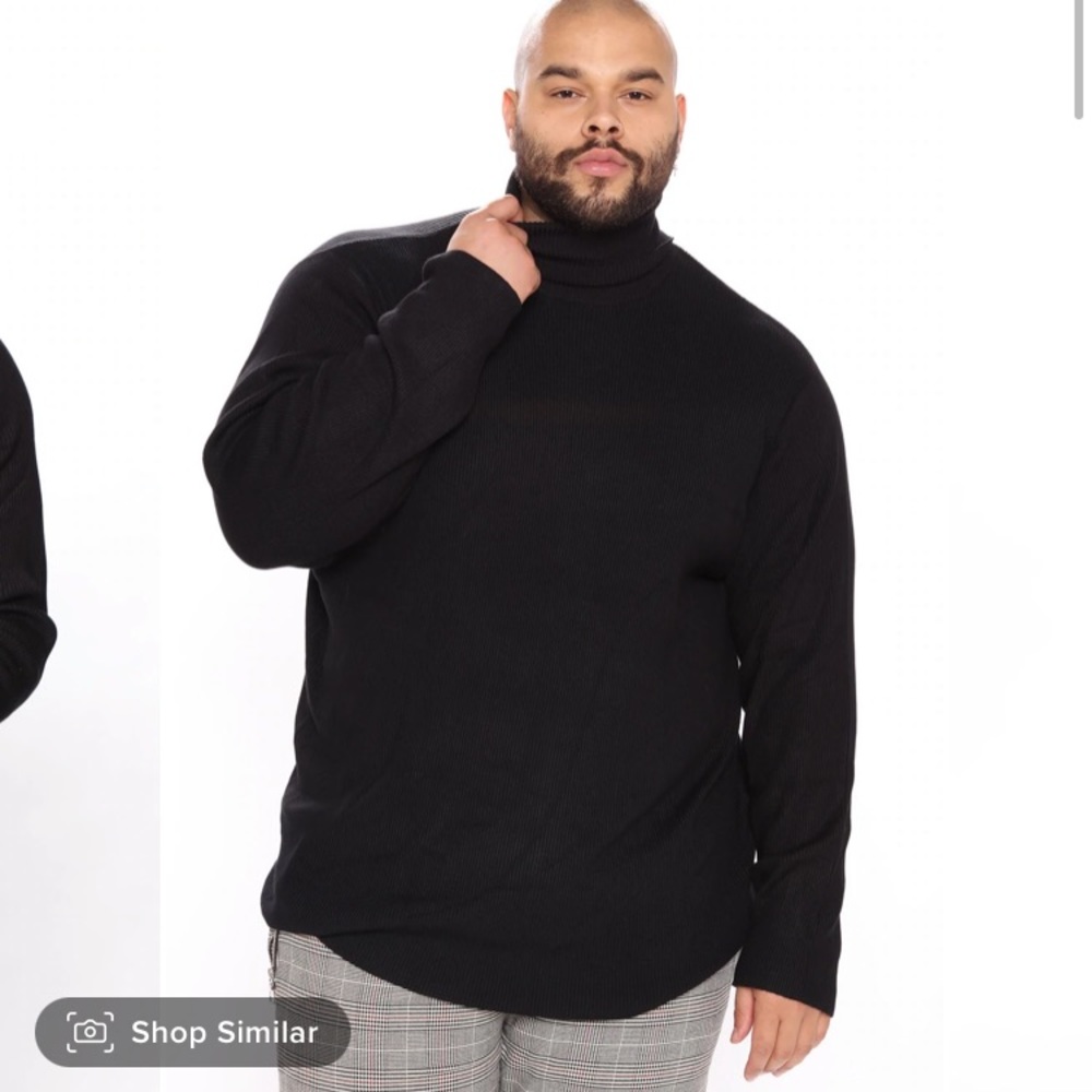 3XL black turtleneck sweater